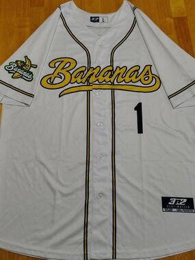 3N2 Savannah Bananas Official Baseball Jersey #1  White Men's Large NWOT NO TAGS